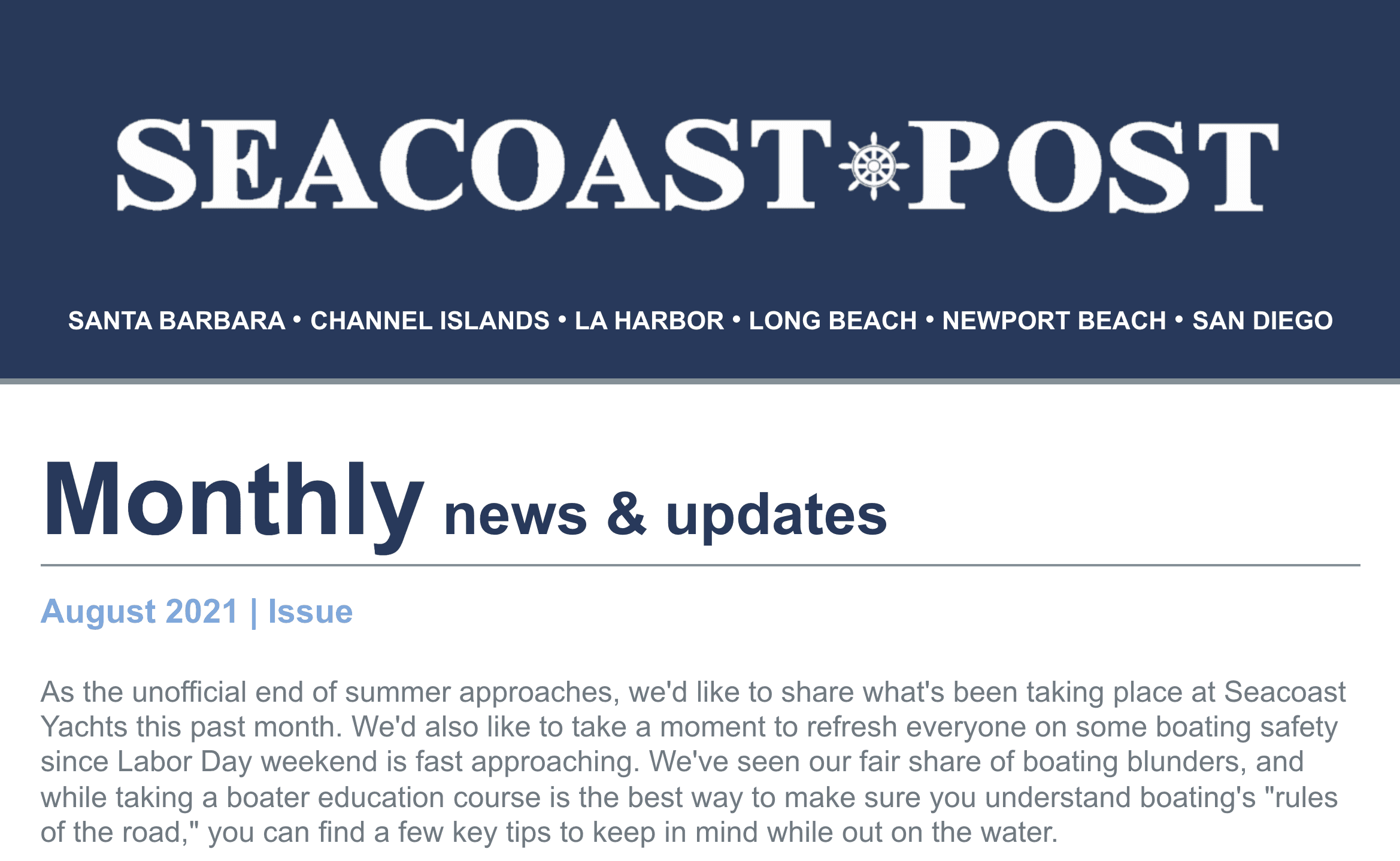 Seacoast Post: August 2021