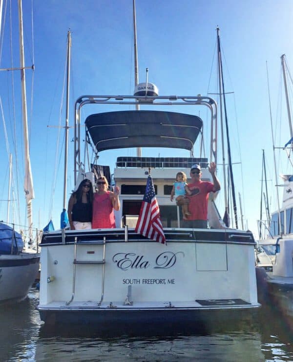 Gary and Marietta Allensworth — Santa Barbara slip for Ella D, Tollycraft 30